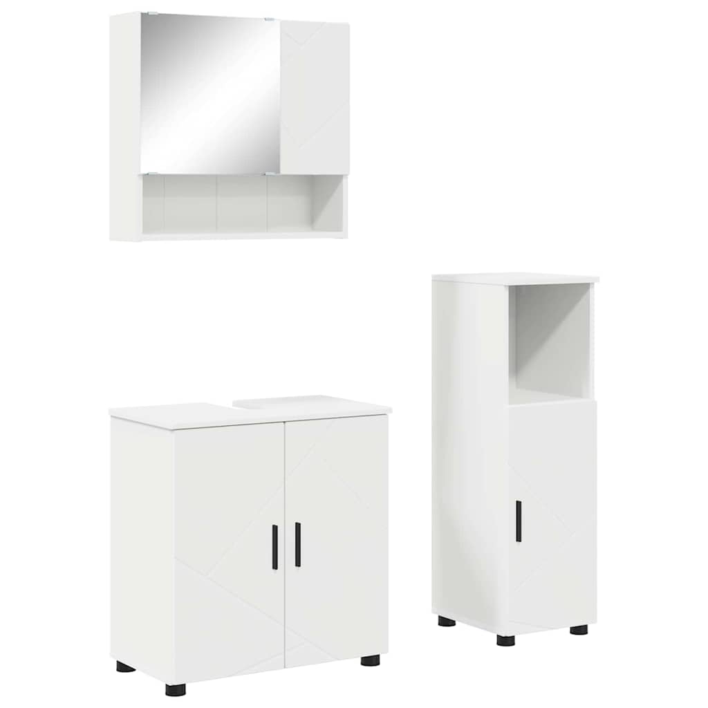 Badrumsmöbelset 3 st Vit 61 x 35 x 64 cm