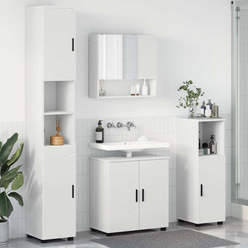 Badrumsmöbelset 4 st Vit 61 x 35 x 64 cm