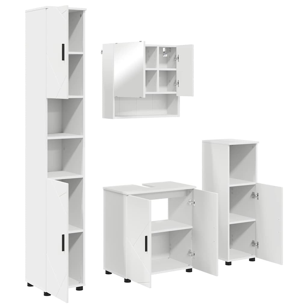 Badrumsmöbelset 4 st Vit 61 x 35 x 64 cm