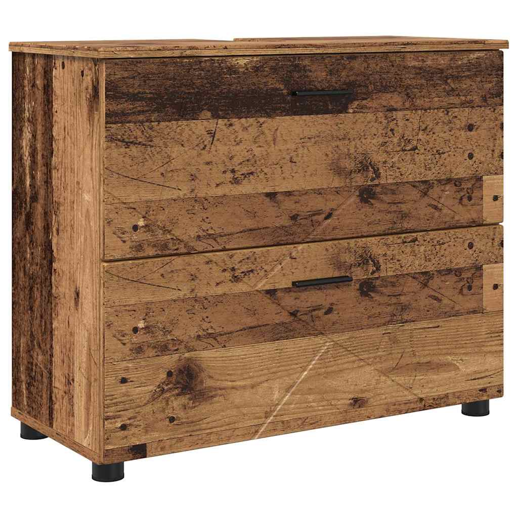 Badrumsmöbelset 5 st Gammalt trä 35 x 30 x 192 cm
