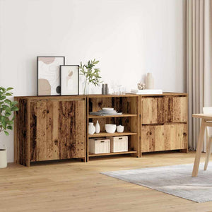 Sideboard 3 pcs Gammalt trä 70 x 41 x 75 cm Konstruerat trä