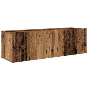 Vägg TV Skåp Väggmonterad 4 pcs Gammalt trä Konstruerat trä