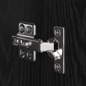 TV-bänkset Väggmonterad 4 pcs Svart Ek Konstruerat trä