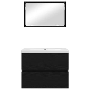 Badrumsmöbelset med låda 3 pcs Artisan Ek Konstruerat trä