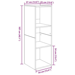 TV-bänkset 4 pcs Gammalt trä 37 x 35 x 107,5 cm Konstruerat trä