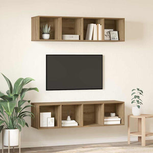 TV-bänkset 2 pcs Artisan Ek 37 x 37 x 142,5 cm Konstruerat trä