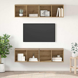 TV-bänkset 4 pcs Artisan Ek 37 x 37 x 72 cm Konstruerat trä