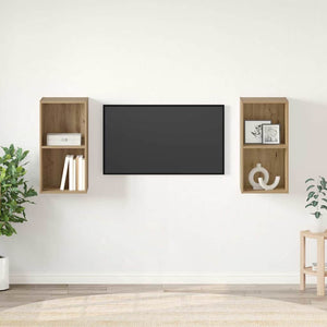 TV-bänkset 2 pcs Artisan Ek 37 x 37 x 72 cm Konstruerat trä