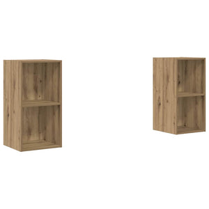 TV-bänkset 2 pcs Artisan Ek 37 x 37 x 72 cm Konstruerat trä