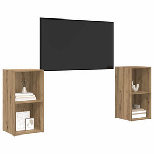 TV-bänkset 2 pcs Artisan Ek 72 x 35 x 36,5 cm Konstruerat trä