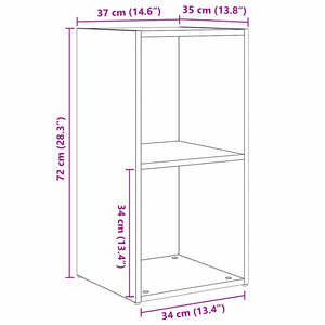 TV-bänkset 2 pcs Artisan Ek 72 x 35 x 36,5 cm Konstruerat trä