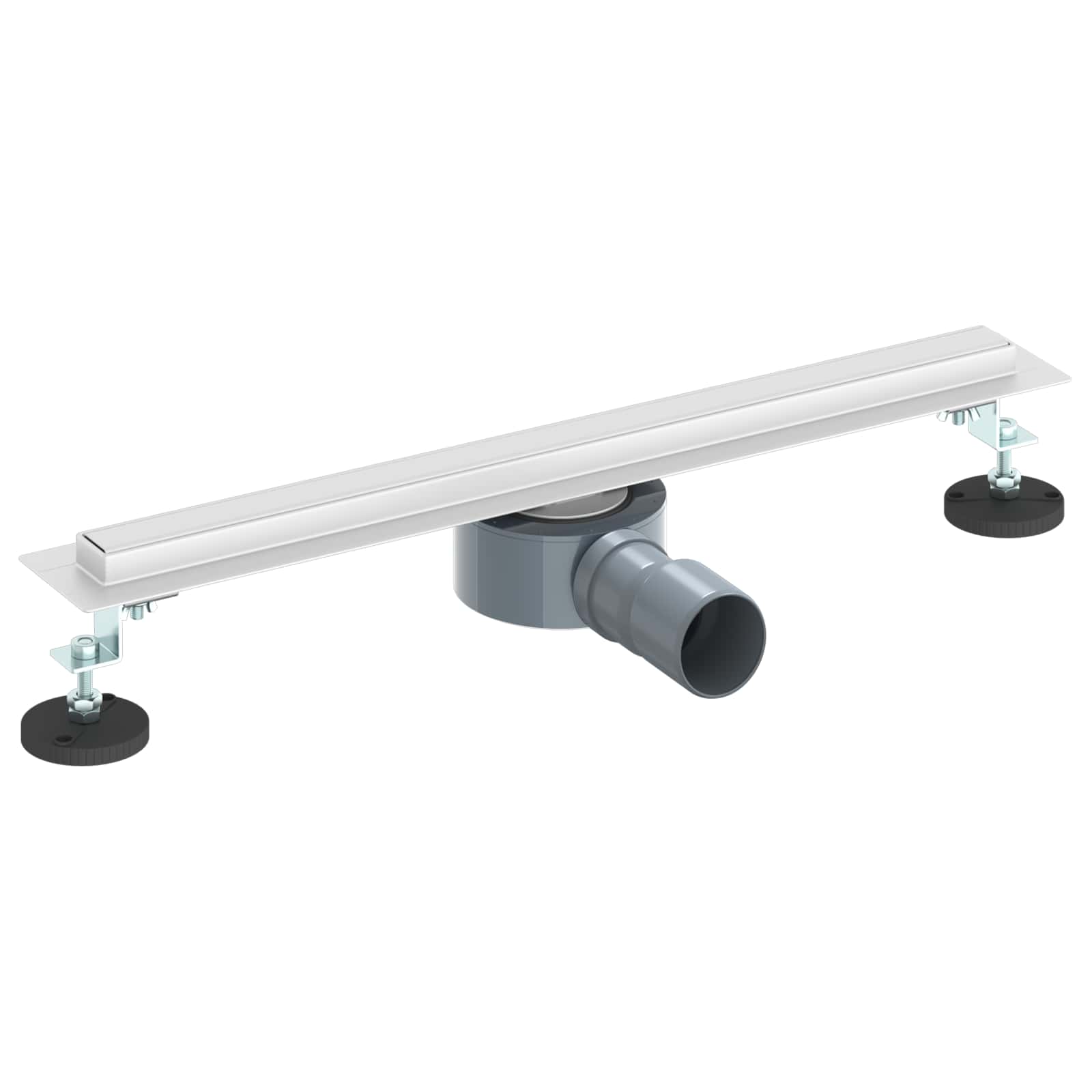 360° Duschavlopp med smal modell Silver 50 cm