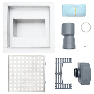 2 i 1 duschavlopp Silver 15 x 15 cm Rostfritt Stål 304