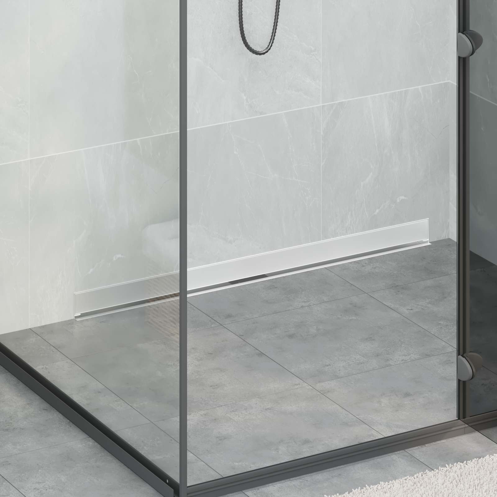 Väggmonterat duschavlopp Silver 100 cm Rostfritt Stål 304