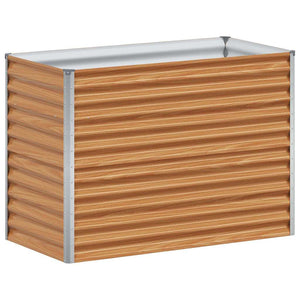 Upphöjd odlingslåda Ljusbrun 98 x 50 x 68 cm Galvaniserat Stål