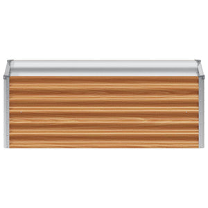 Upphöjd odlingslåda Ljusbrun 98 x 50 x 36 cm Galvaniserat Stål