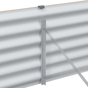 Upphöjd odlingslåda Ljusbrun 582 x 50 x 36 cm Galvaniserat Stål