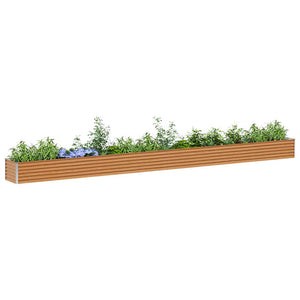 Upphöjd odlingslåda Ljusbrun 582 x 50 x 36 cm Galvaniserat Stål