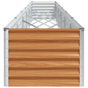 Upphöjd odlingslåda Ljusbrun 582 x 50 x 36 cm Galvaniserat Stål