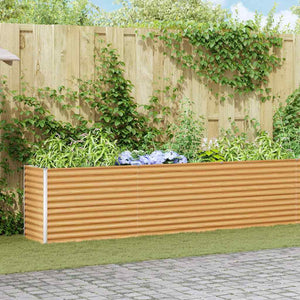 Upphöjd odlingslåda Ljusbrun 582 x 50 x 68 cm Galvaniserat Stål