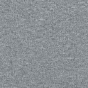 Sängram med Klädd Huvudgavel Vit 200 x 200 cm Massiv furu