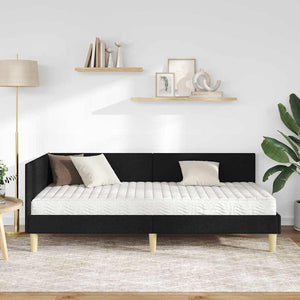 Hörn Sängram med Madrass Övrigt med huvudgavel 2 pcs Grön tyg