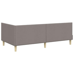 Hörn Sängram med Madrass Övrigt med huvudgavel 2 pcs Taupe tyg