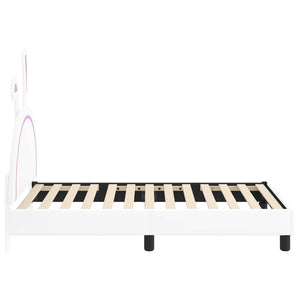 Barnsängram med sänggavel med huvudgavel Vit 80 x 160 cm PU