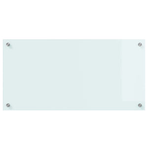 Köksplånbak Vit 80 x 40 cm härdat glas