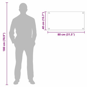 Köksplånbak Vit 80 x 40 cm härdat glas