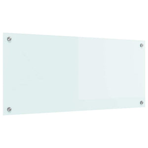 Köksplånbak Vit 90 x 40 cm härdat glas
