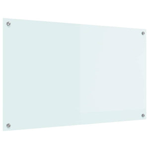 Köksplånbak Vit 100 x 60 cm härdat glas