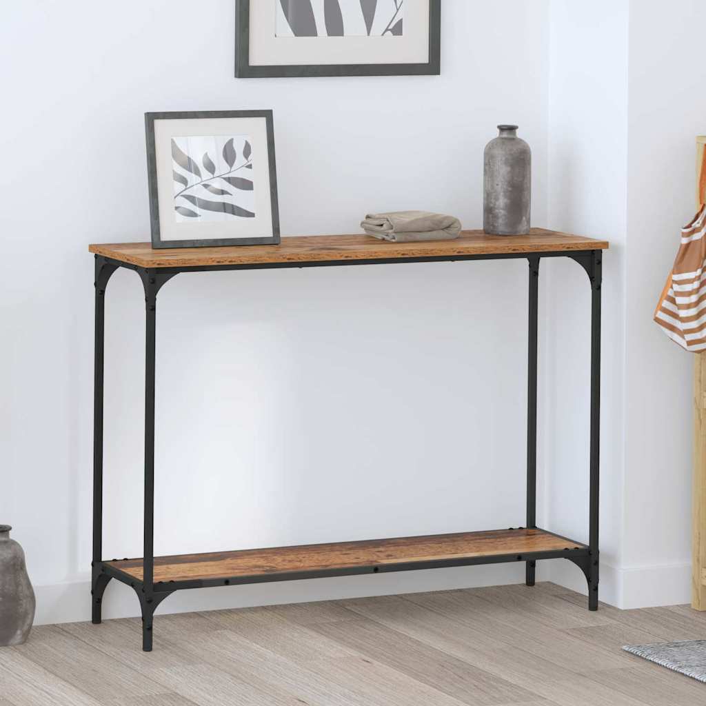 Konsolbord Gammalt trä 101 x 30.5 x 75 cm Konstruerat trä