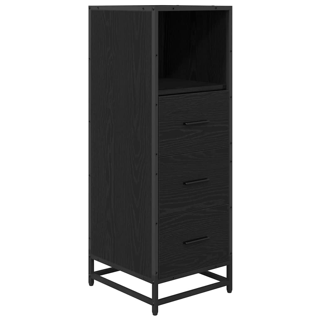 Badrumsmöbelset Svart Ek 35 x 37,5 x 100 cm Konstruerat trä