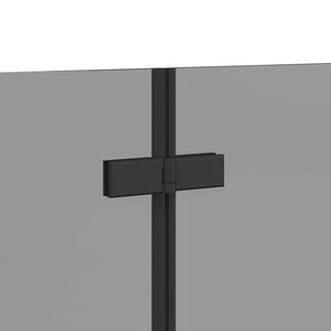 Duschavskärmning Svart 120 x 68 x 130 cm ESG-glas och aluminium