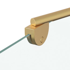 Duschavskärmning Guld 120 x 68 x 130 cm ESG-glas och aluminium