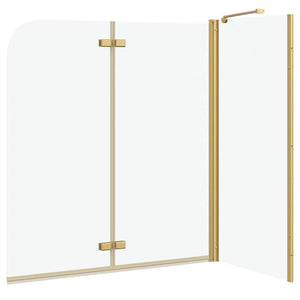 Duschavskärmning Guld 120 x 68 x 130 cm ESG-glas och aluminium