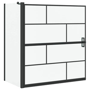 Duschskärm för Bad Svart och Transparent 116 x 68 x 128 cm