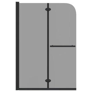 Duschavskärmning Svart 120 x 140 cm ESG-glas och aluminium