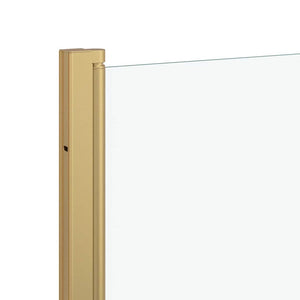 Duschavskärmning Guld 130 x 138 cm ESG-glas och aluminium
