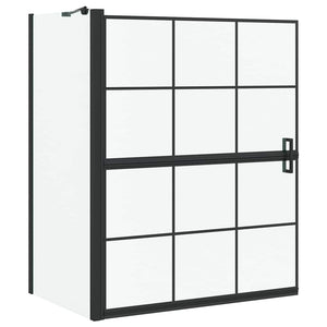 Duschskärm för Bad Svart och Transparent 116 x 68 x 128 cm