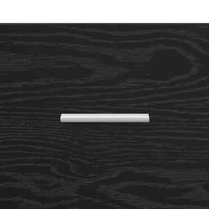 Diskbänksskåp med lagring med dörr Svart Ek Konstruerat trä