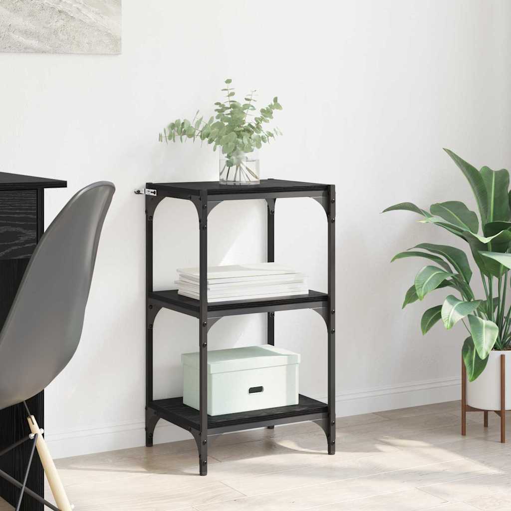 Bokskåp Svart ek 40 x 33 x 70,5 cm Konstruerat trä och järn