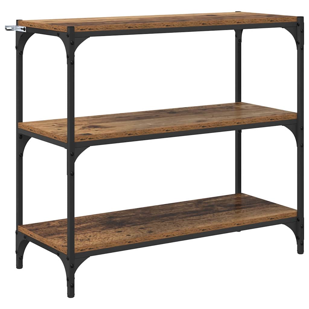 Bokskåp Gammalt trä 80 x 33 x 70,5 cm Konstruerat trä och järn