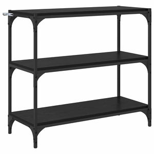 Bokskåp Svart Ek 80 x 33 x 70,5 cm Konstruerat trä och järn