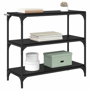 Bokskåp Svart Ek 80 x 33 x 70,5 cm Konstruerat trä och järn