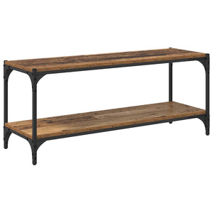 TV-skåp Gammalt trä 100x33x41cm Konstruerat trä och järn