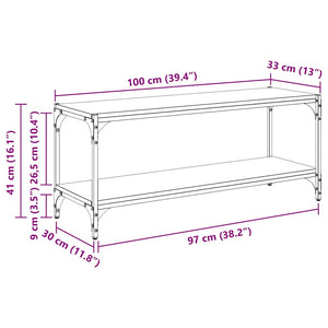TV-skåp Gammalt trä 100x33x41cm Konstruerat trä och järn
