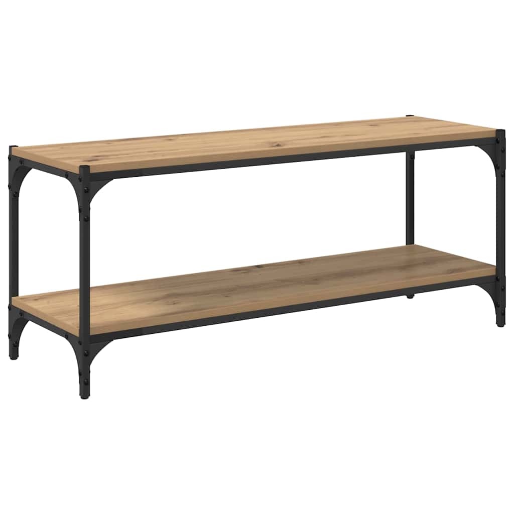 TV-skåp 2 nivåer 100x33x41cm Konstruerat trä och järn