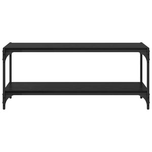 TV-skåp Svart Ek 100x33x41cm Konstruerat trä och järn
